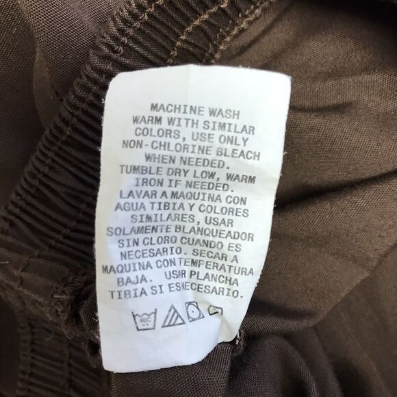 Cherokee Pants Womens XS Scrub Brown Elastic Waist Pockets - Picture 8 of 8